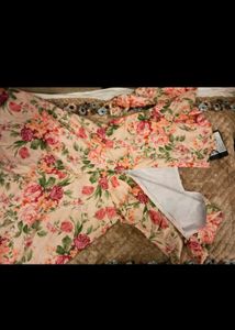 Floral Print Square Neck Dress