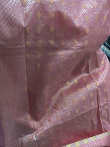 Elegant Pink Brocade Saree