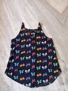 Butterfly Print Sleeveless Top