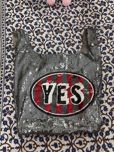Sparkling Sequin Tote Bag with 'YES'