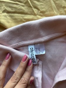 Pink Polo Top