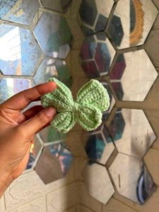 crochet bow hair clip🎀