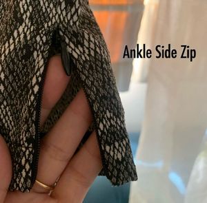 Stylish Snakeskin Print Trousers
