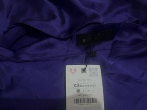Zara Satin Cowl Neck Halter Top
