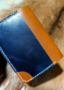 Handmade Red &amp; Black Leather Wallet