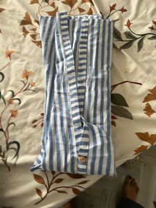 Striped Kurta with Rose patch work