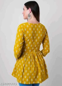 Yellow Embroidered Kurta