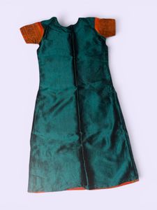 Beautiful Emerald Green Kurta with Golden Border