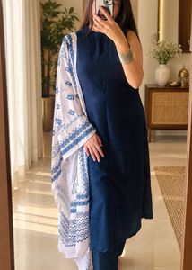 Elegant Blue Kurta Set with Dupatta