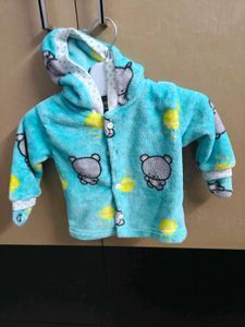 Adorable Bear Print Baby Hoodie