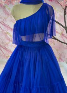 Elegant Blue Net Lehenga Choli Set