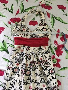 Chic Floral Halter Neck One Piece