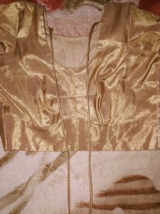 Elegant Gold Silk Blouse