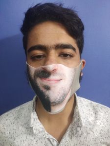 SET OF 10 FUNNY FACE MASKS, EASY BREATHABLE