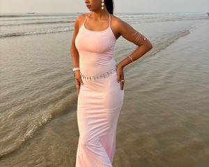 Elegant Pink🌸👛Maxi Dress