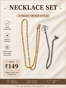 2-Piece Necklace Set - Mixed Styles