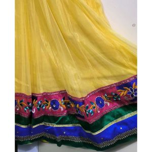 Patterned anarkali Yellow Dress 🟡