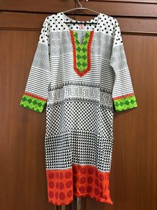 Cotton Women Kurta - Geometric