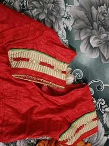 beautiful red saaree