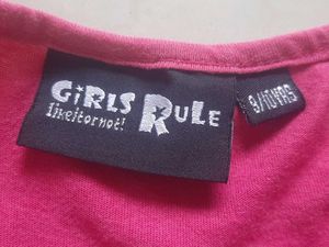 Cute Pink top for girls with sequins doll