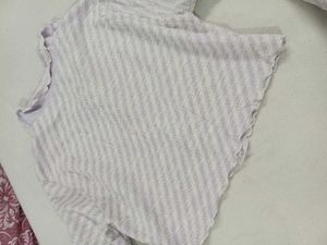 Striped Cropped Button-Up Sweater