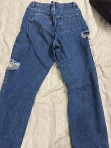 Trendy Ripped Blue Jeans