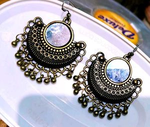Oxidised Jhumka Earrings