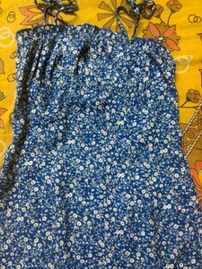 Blue Floral Mini Dress