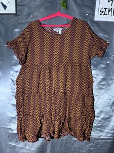 Boho Chevron Print Mini Dress