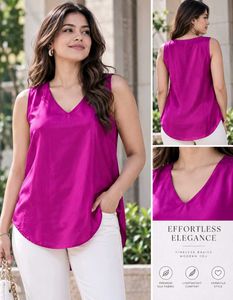 Elegant V-Neck Sleeveless Top