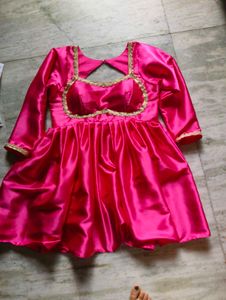 Vibrant Pink Kurta with Dhoti Pants