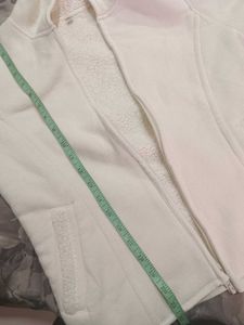 Cozy Off-White Sherpa Zip-Up Jacket