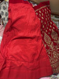 NEW BRIDAL/NON BRIDAL Red Velvet Lehenga
