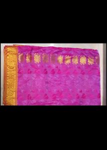 Pink &amp; Gold Sari with Blouse