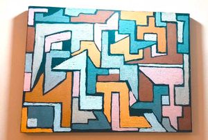 Vibrant Abstract Canvas Art 24x18 inches