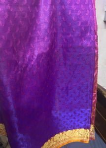 Vibrant Purple Paisley Saree