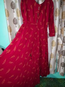 Beautiful Red Printed Kurta