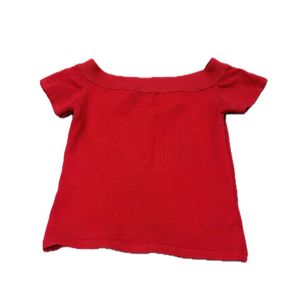 Chic Off-Shoulder Red Top