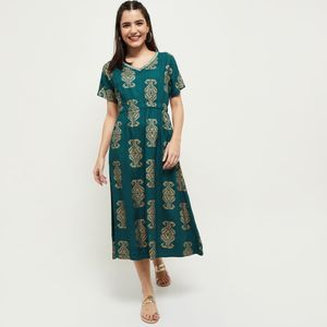 Max XL Green And Gold Dress