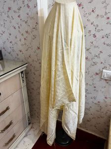 Elegant Lemon Dupatta with Gold Zari