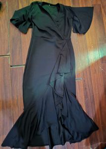 Elegant Black Wrap Dress