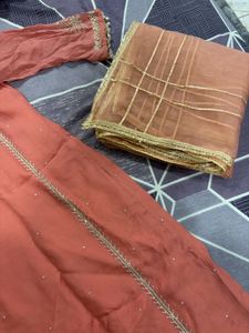 Elegant Peach Kurta Set🧡