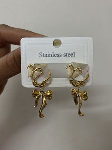 Mystique Butterfly Bow Drop Earrings