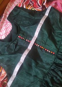 A Traditional Long Frock With Dupatta