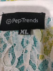 Lace Shrug White Size XL From PepTrends