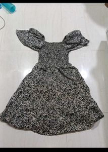 Floral Print Puff Sleeve Mini Dress