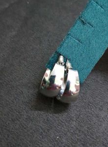 Chunky Silver Hoop Earrings