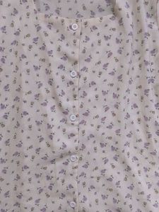 Floral button-up top