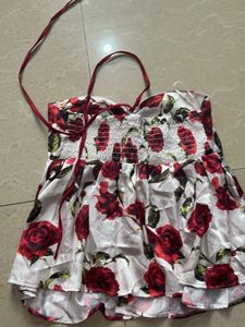 Floral Print Halter Neck Mini Dress
