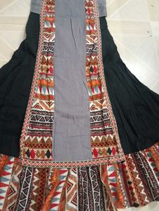 Elegant Ethnic Gown with Print